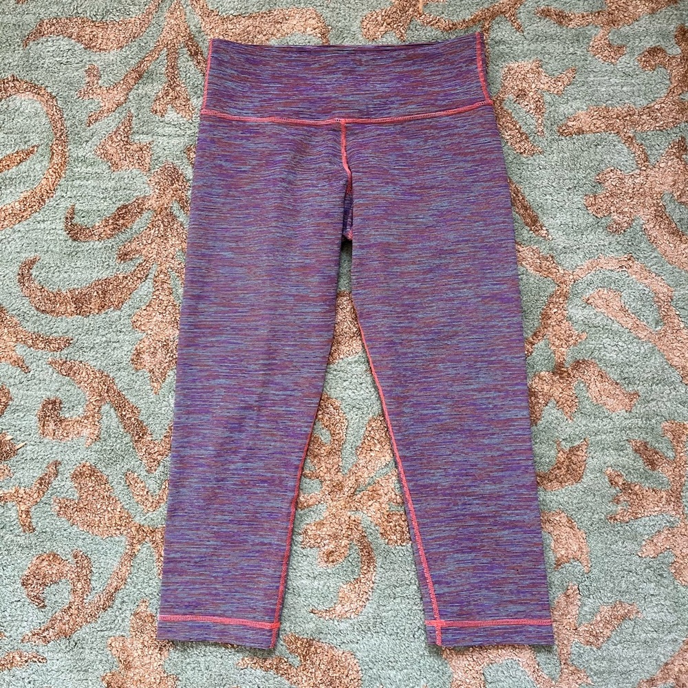 Lululemon Athletica Purple Capris with Pink Accents